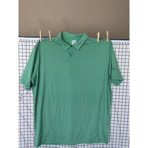 Callaway Polo Shirt Mens 2XL XXL Green Striped Golf Performance Opti-Dri